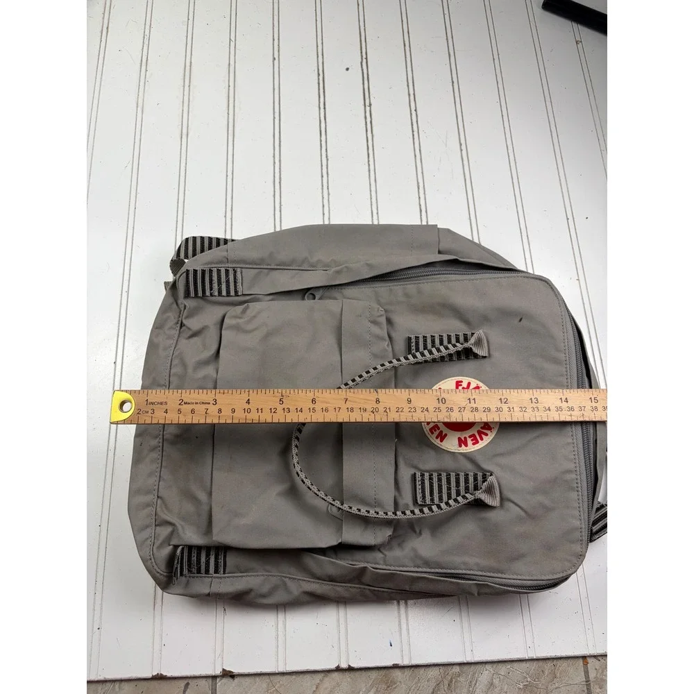 Fjällräven Kånken Fog Gray Striped Water Resistant BackPack Unisex